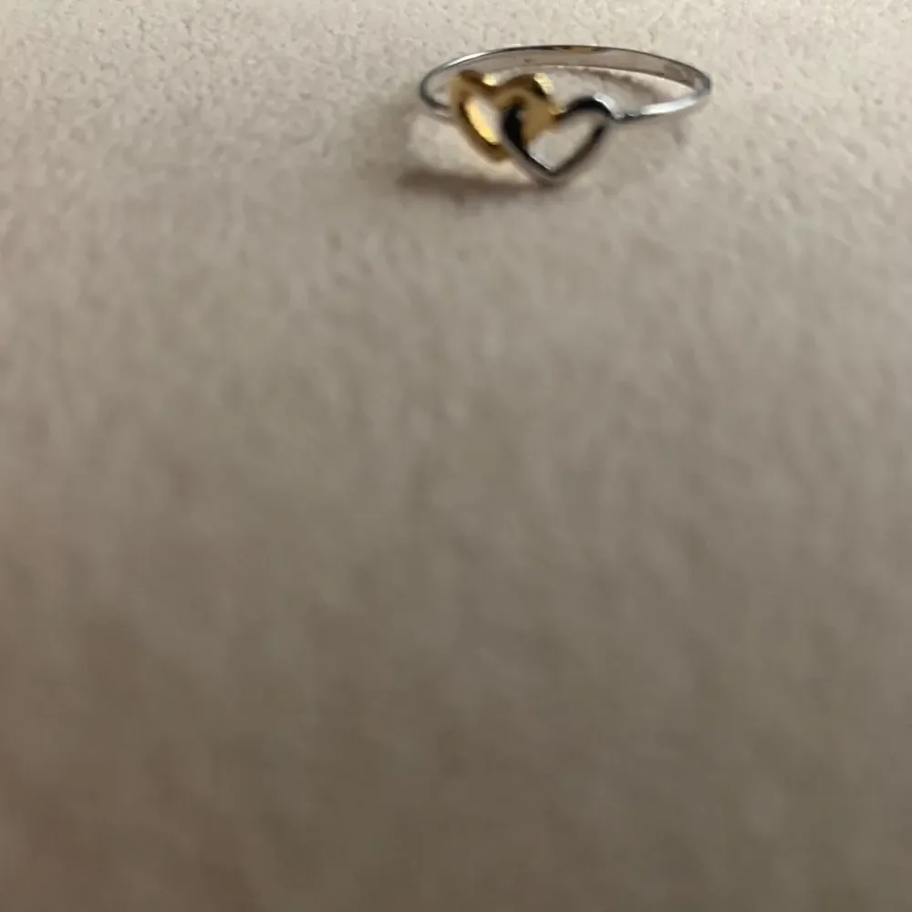Double heart Ring 14k solid gold perfect gift